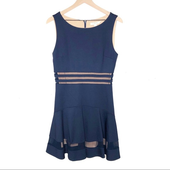 ERIN Fetherston Sleeveless Fit and Flare Cocktail Dress Navy Blue 8 - Picture 2 of 9